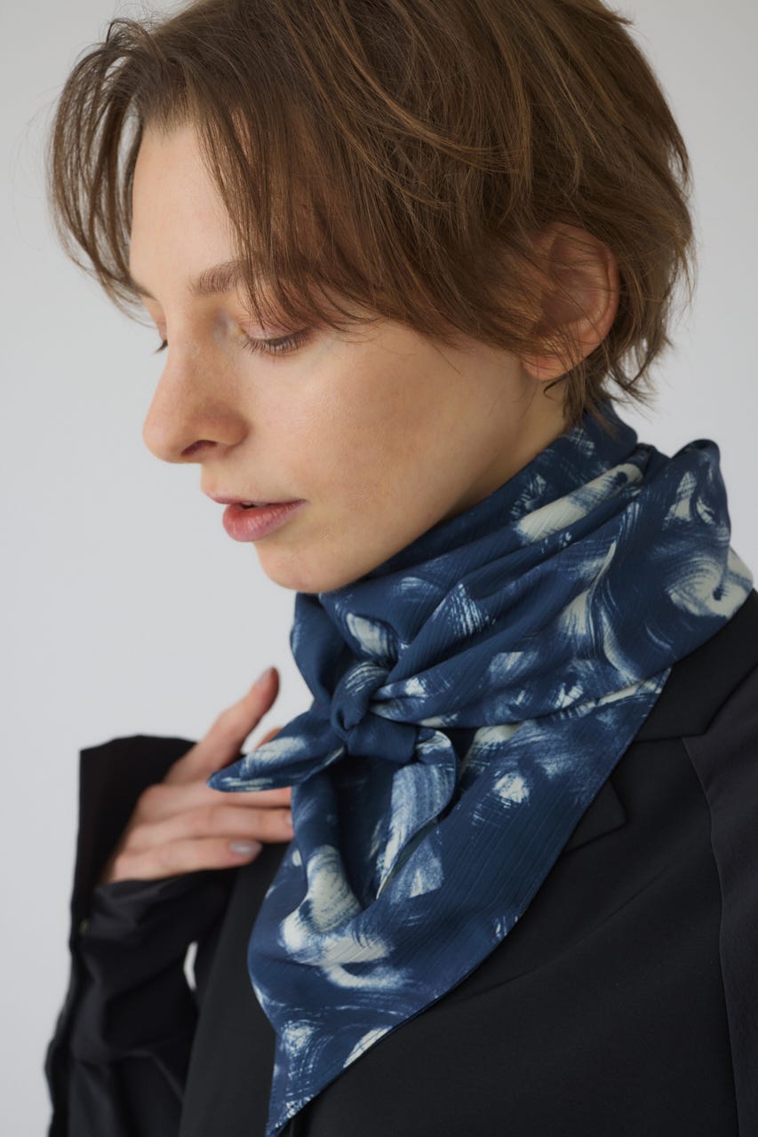 Air turbulence painting scarf（NVY） NVY FREE