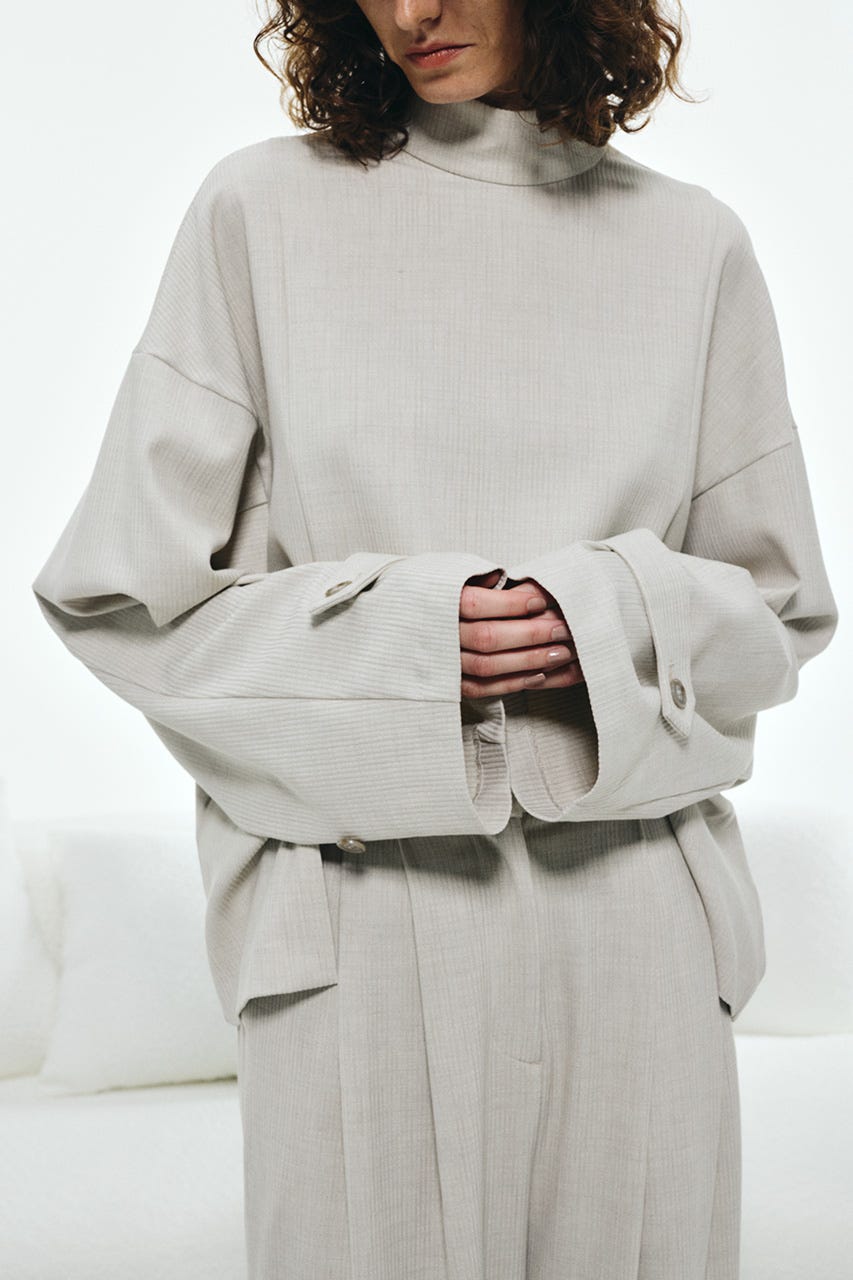 12/17- order start Dobby stripe flap pullover L/BEG FREE