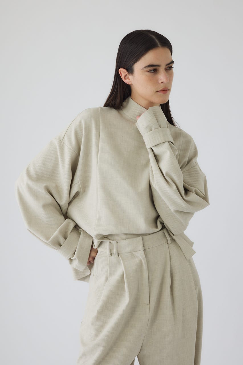 12/17- order start Dobby stripe flap pullover L/BEG FREE