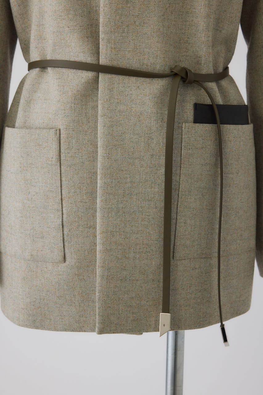 12/3- order start Metal belt box jacket L/BEG FREE