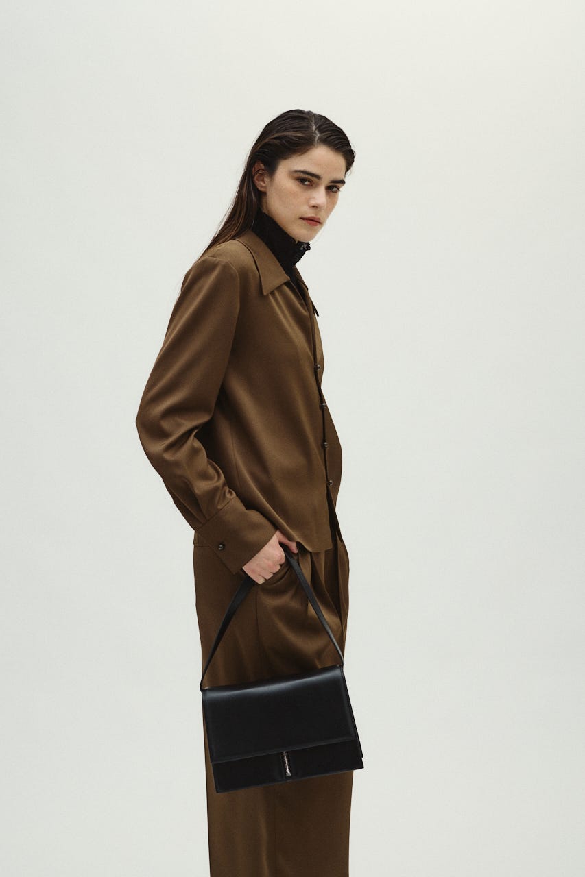 1/14- order start Open collar slim SH JK BRN 36