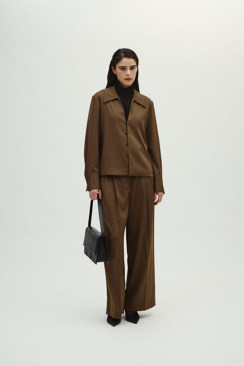 1/14- order start Open collar slim SH JK BRN 36