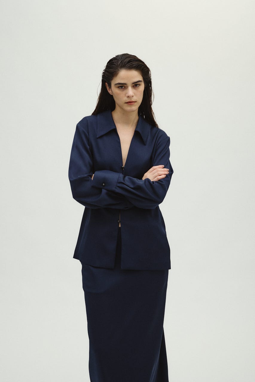 1/14- order start Open collar slim SH JK NVY 36