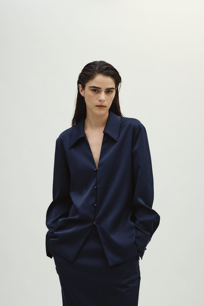 1/14- order start Open collar slim SH JK NVY 36