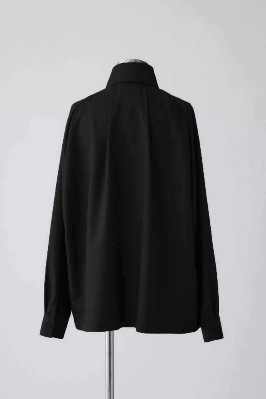 12/17- order start High collar classic blouse BLK FREE