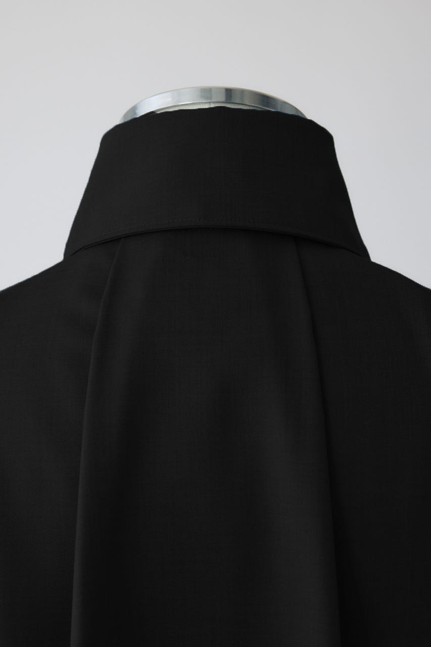 12/17- order start High collar classic blouse BLK FREE