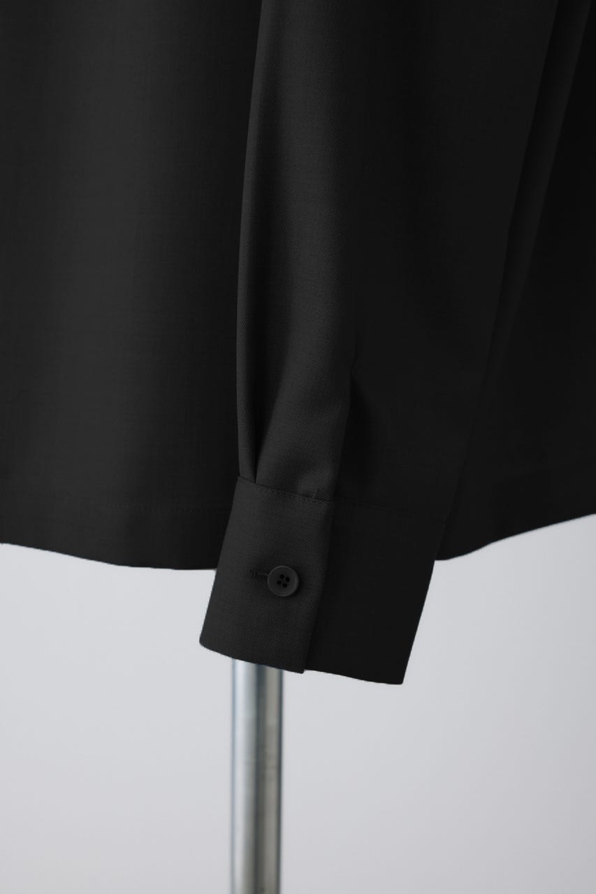 12/17- order start High collar classic blouse BLK FREE