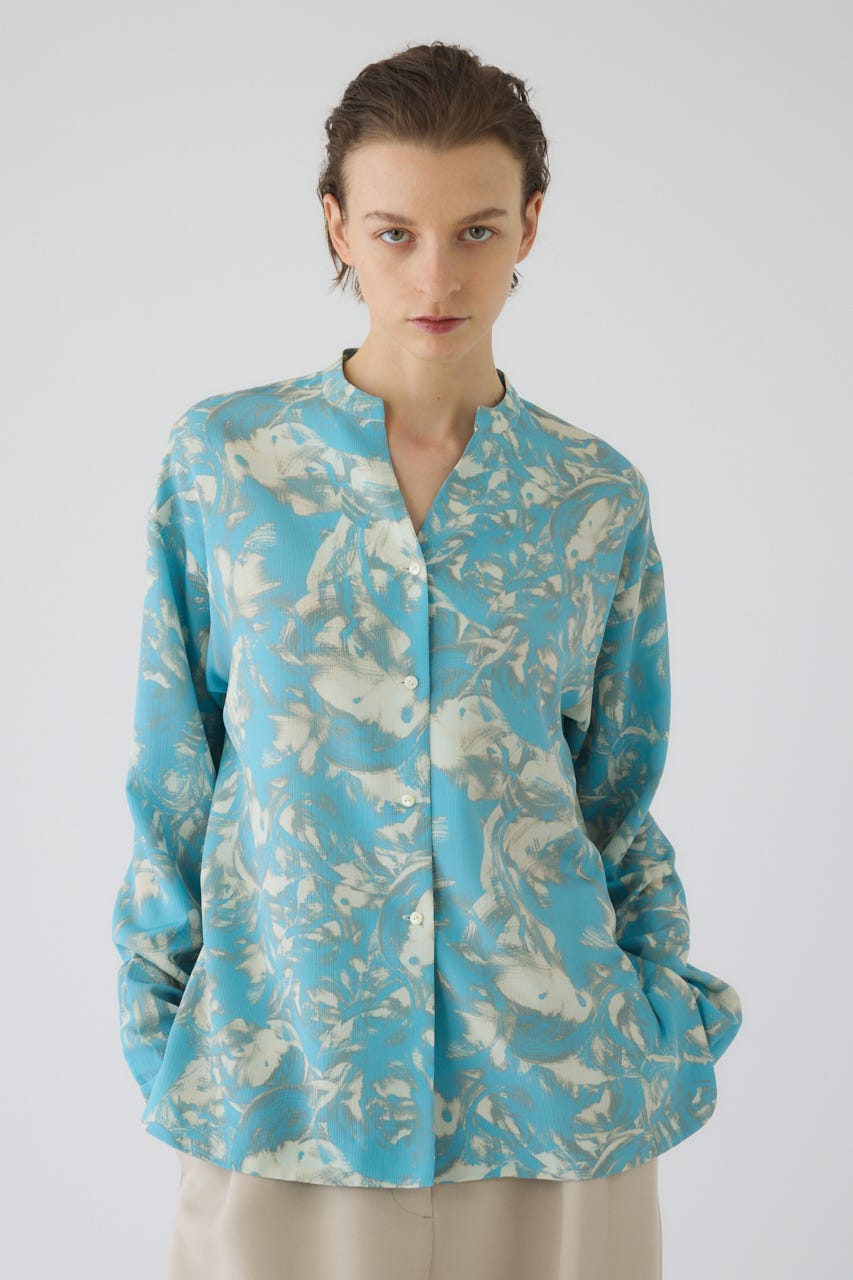 1/1- order start Air turbulence painting blouse L/BLU FREE