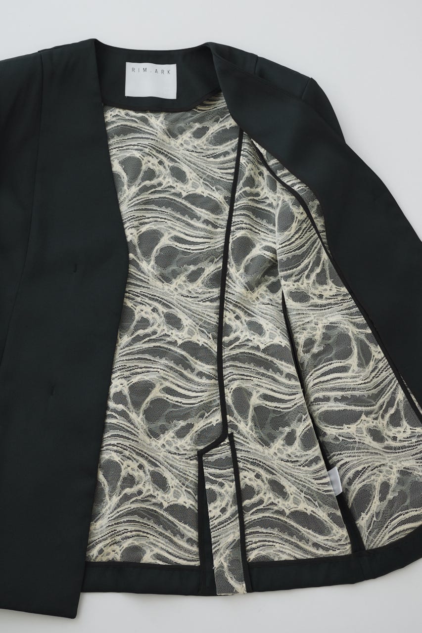 3/4 order start Hidden detail curve jacket BLK 36