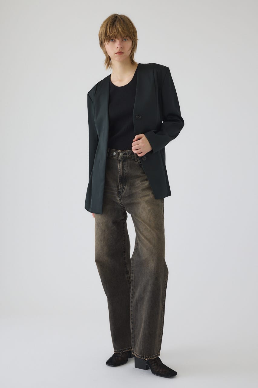 3/4 order start Hidden detail curve jacket BLK 36