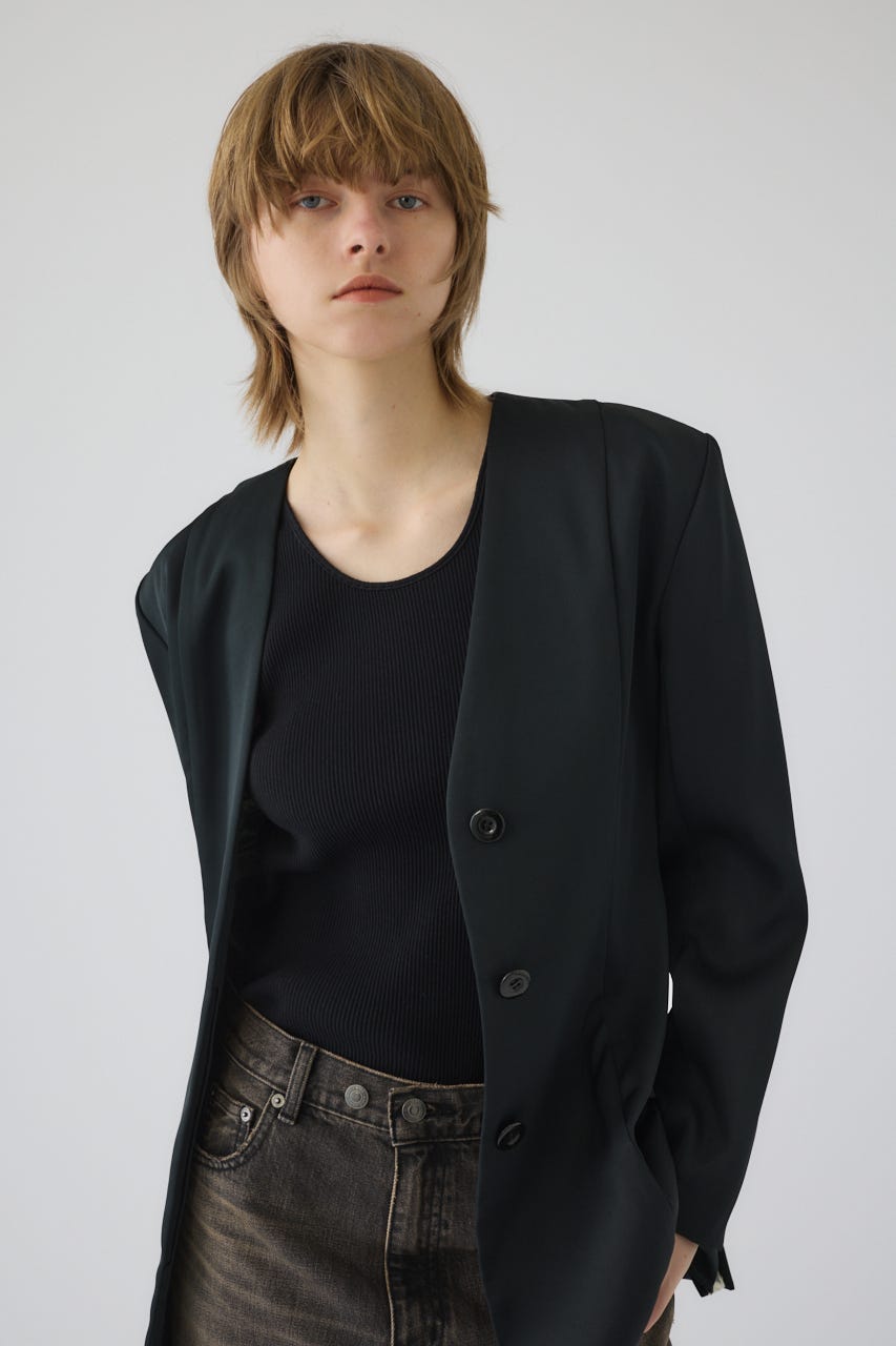 3/4 order start Hidden detail curve jacket BLK 36