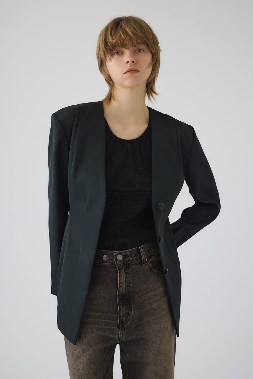 3/4 order start Hidden detail curve jacket BLK 36