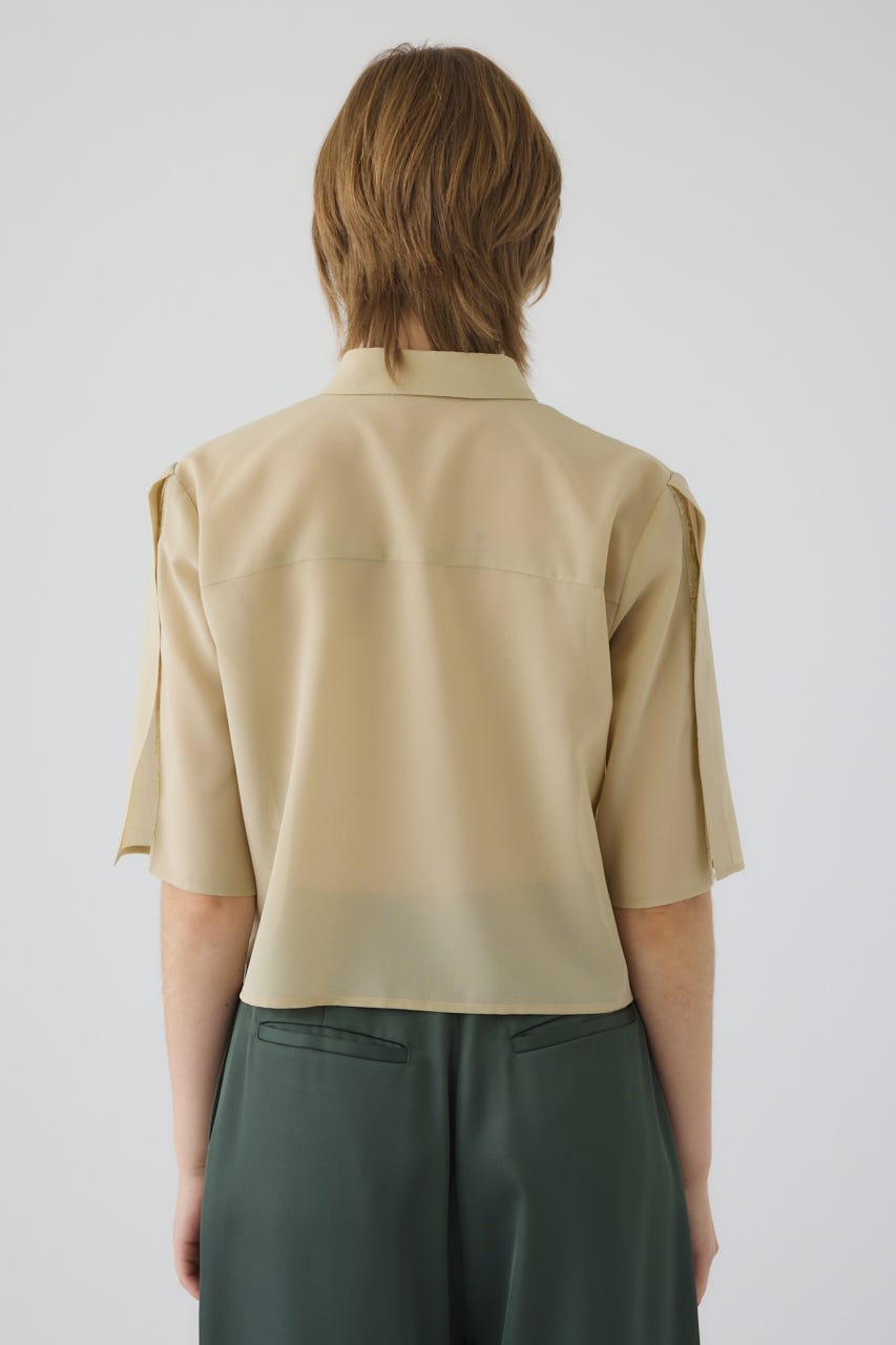 3/4 order start Hidden detail box shirt BEG 36