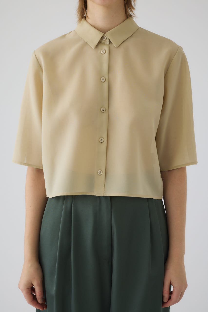 3/4 order start Hidden detail box shirt BEG 36