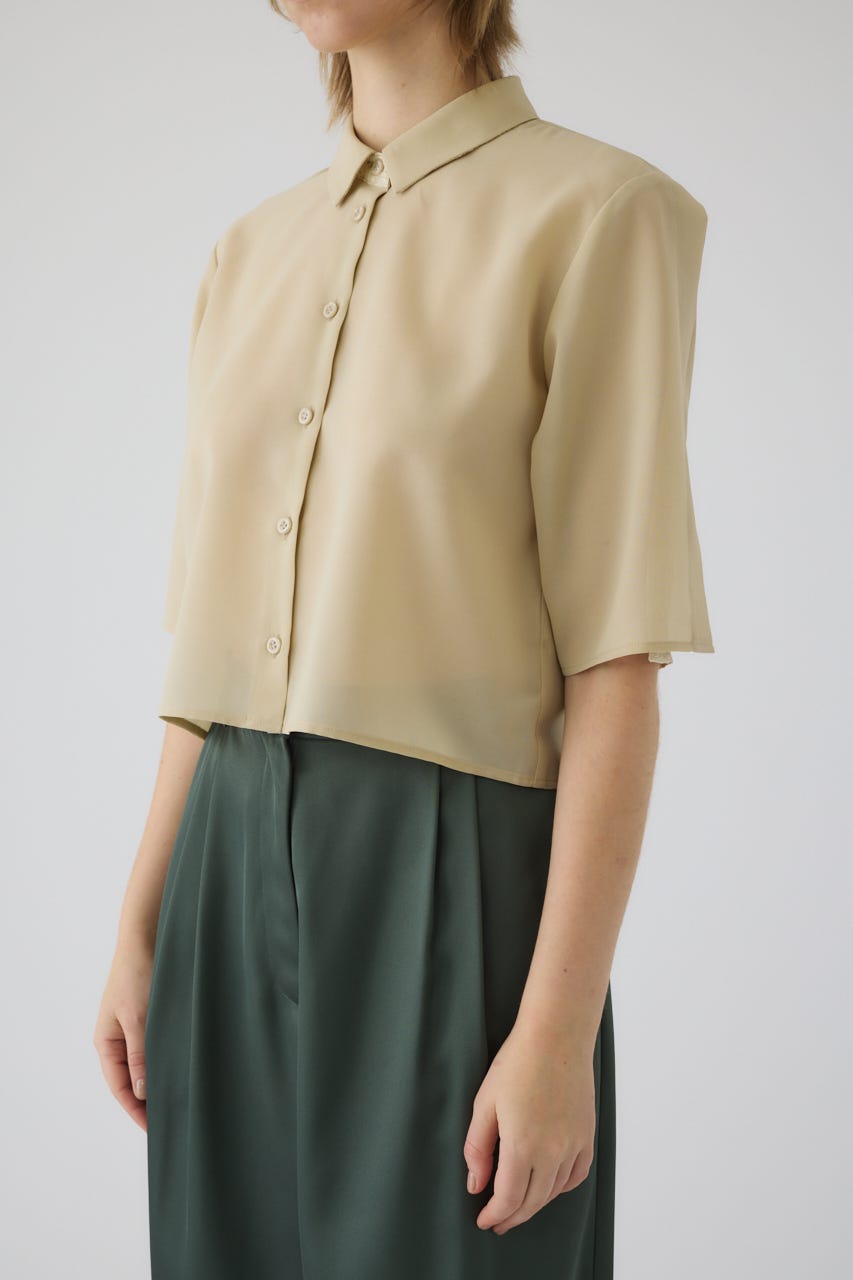 3/4 order start Hidden detail box shirt BEG 36