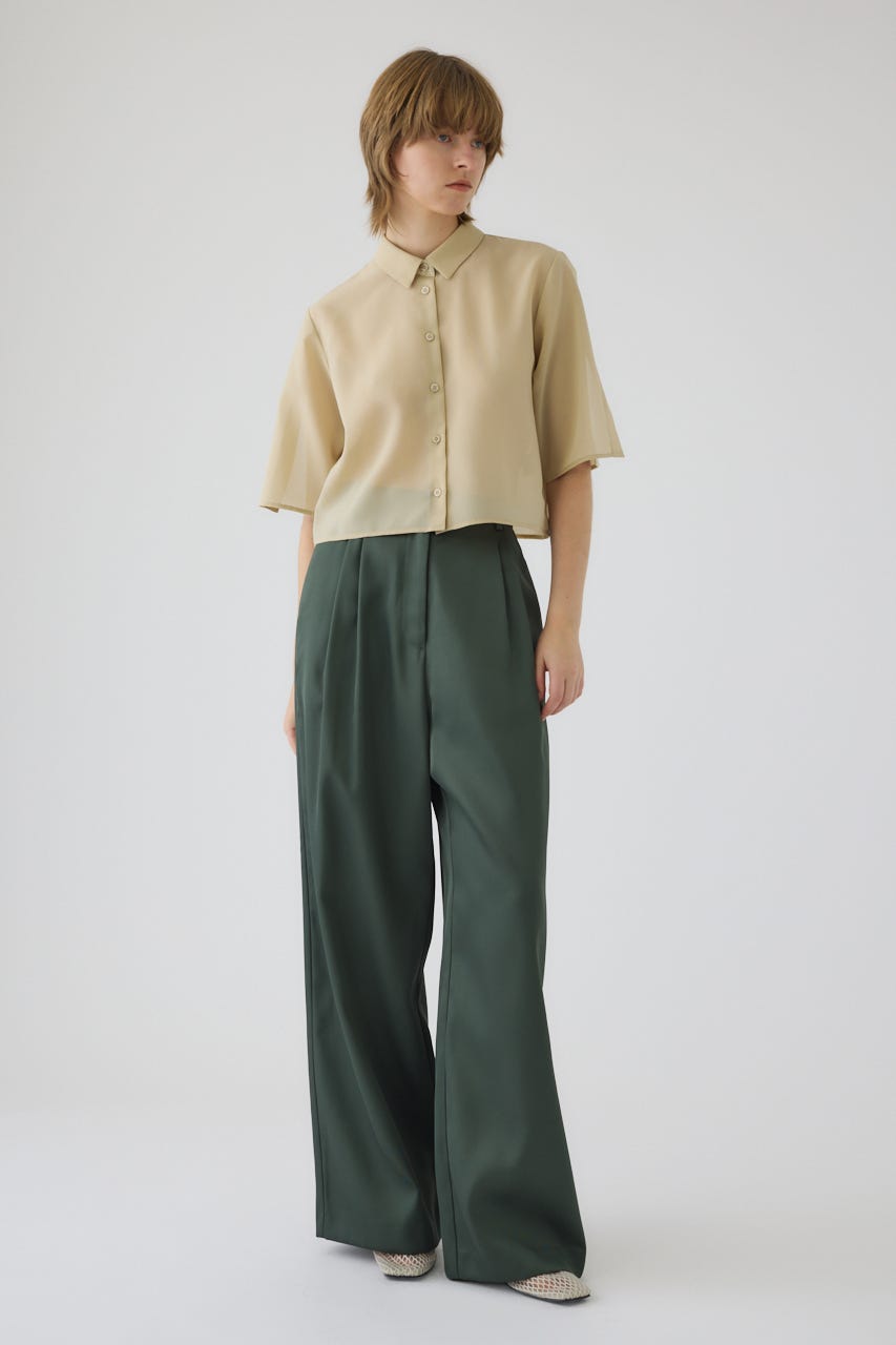 3/4 order start Hidden detail box shirt BEG 36