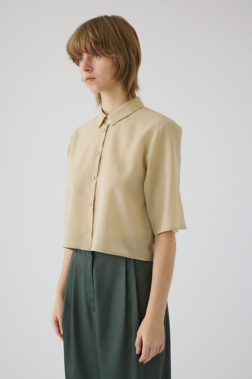 3/4 order start Hidden detail box shirt BEG 36