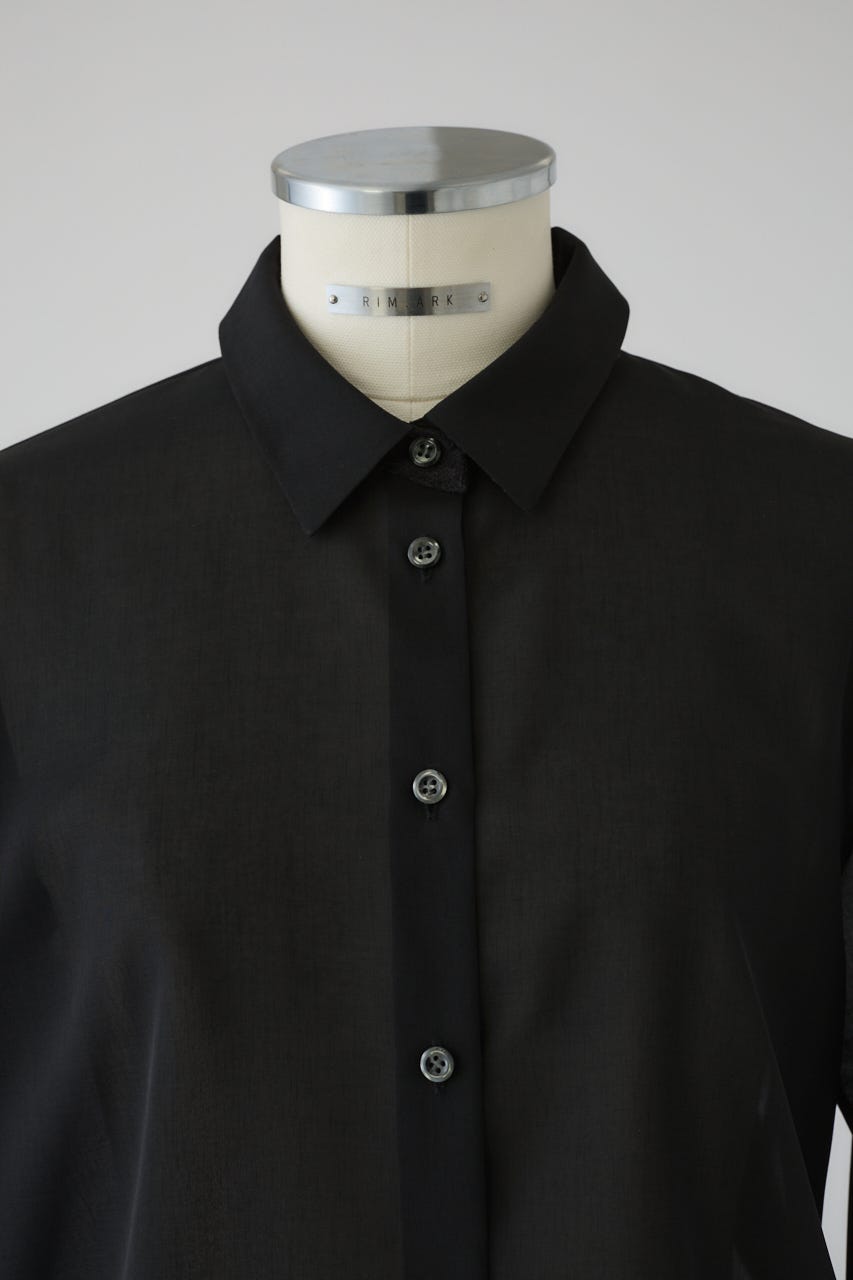 3/4 order start Hidden detail box shirt BLK 36