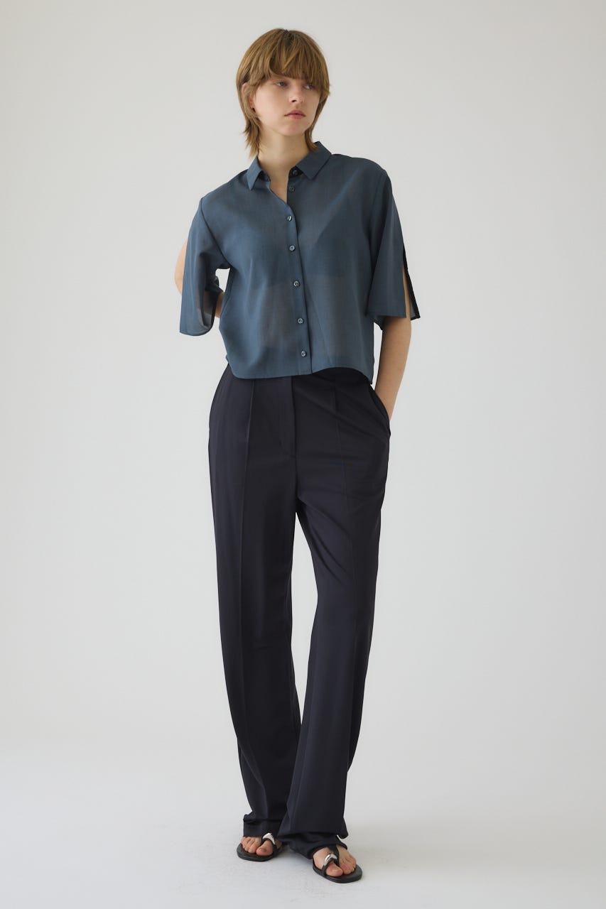 3/4 order start Hidden detail box shirt GRY 38