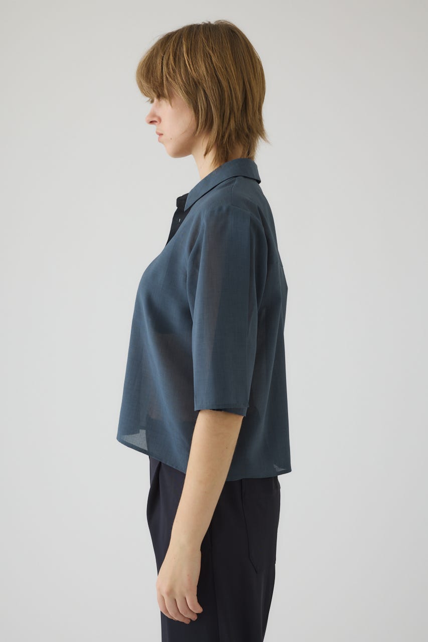 3/4 order start Hidden detail box shirt GRY 38