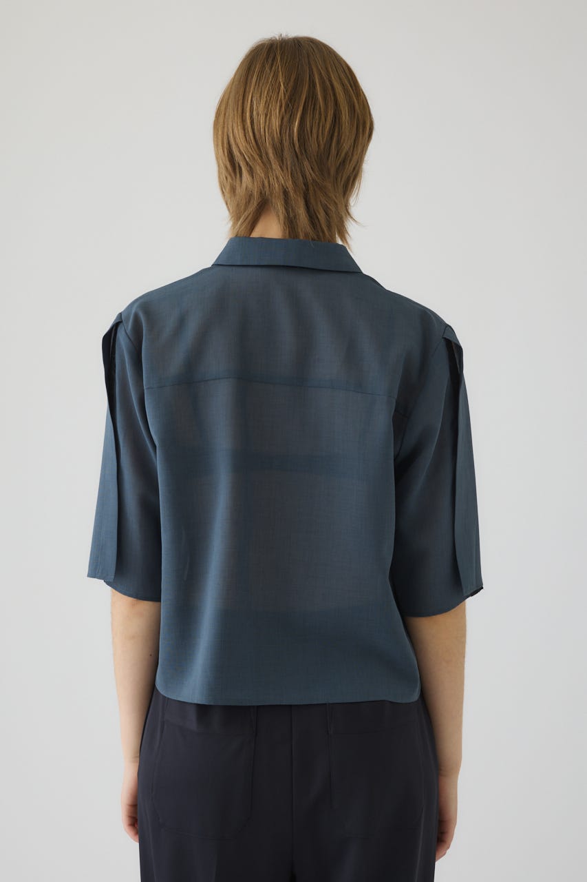 3/4 order start Hidden detail box shirt GRY 38