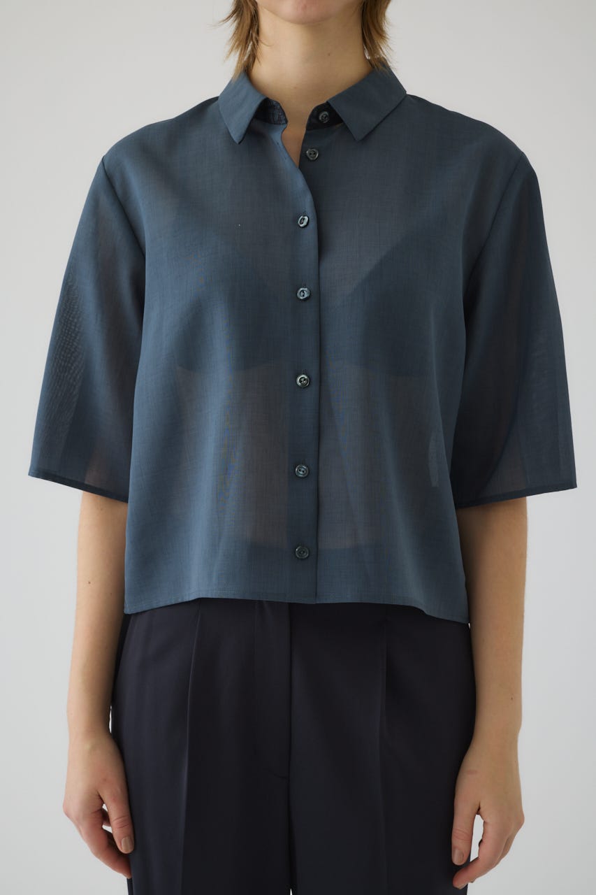 3/4 order start Hidden detail box shirt GRY 38