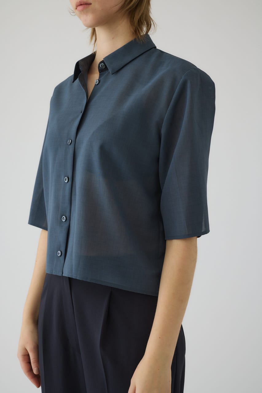 3/4 order start Hidden detail box shirt GRY 38