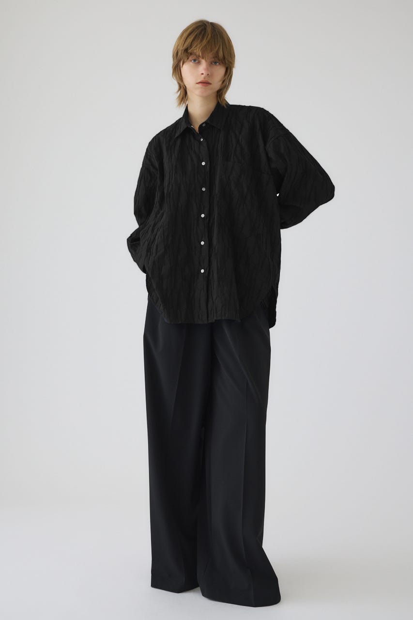 3/4 order start Tuck pleats back volume SH BLK FREE