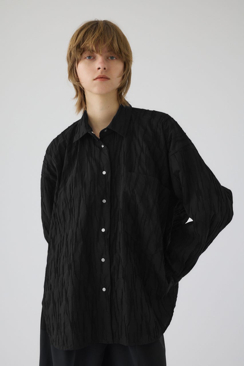 3/4 order start Tuck pleats back volume SH BLK FREE