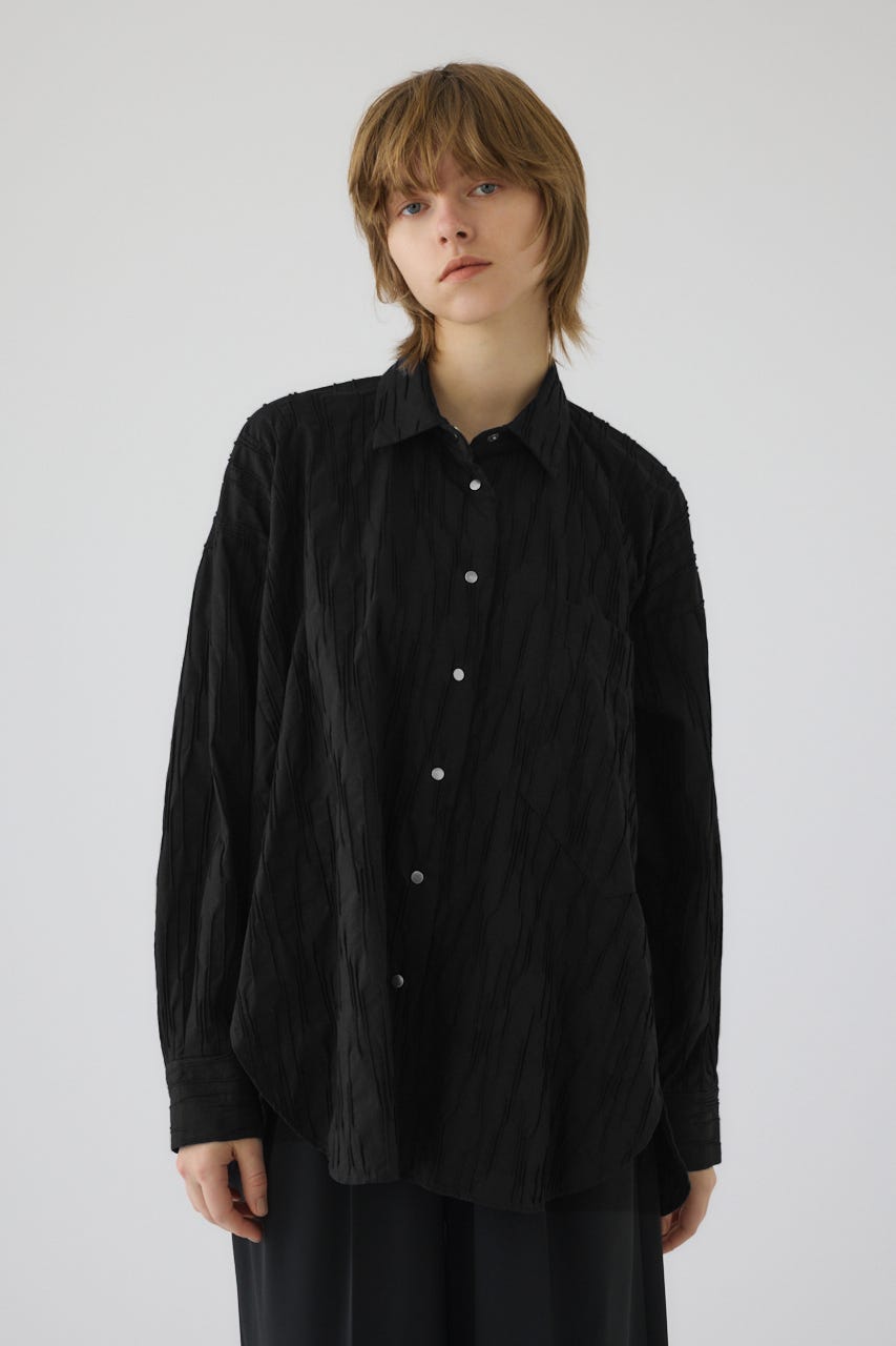 3/4 order start Tuck pleats back volume SH BLK FREE