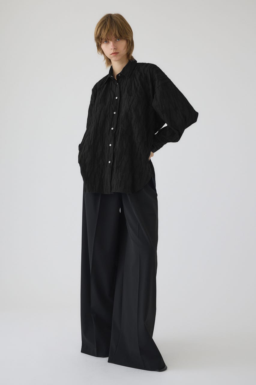 3/4 order start Tuck pleats back volume SH BLK FREE