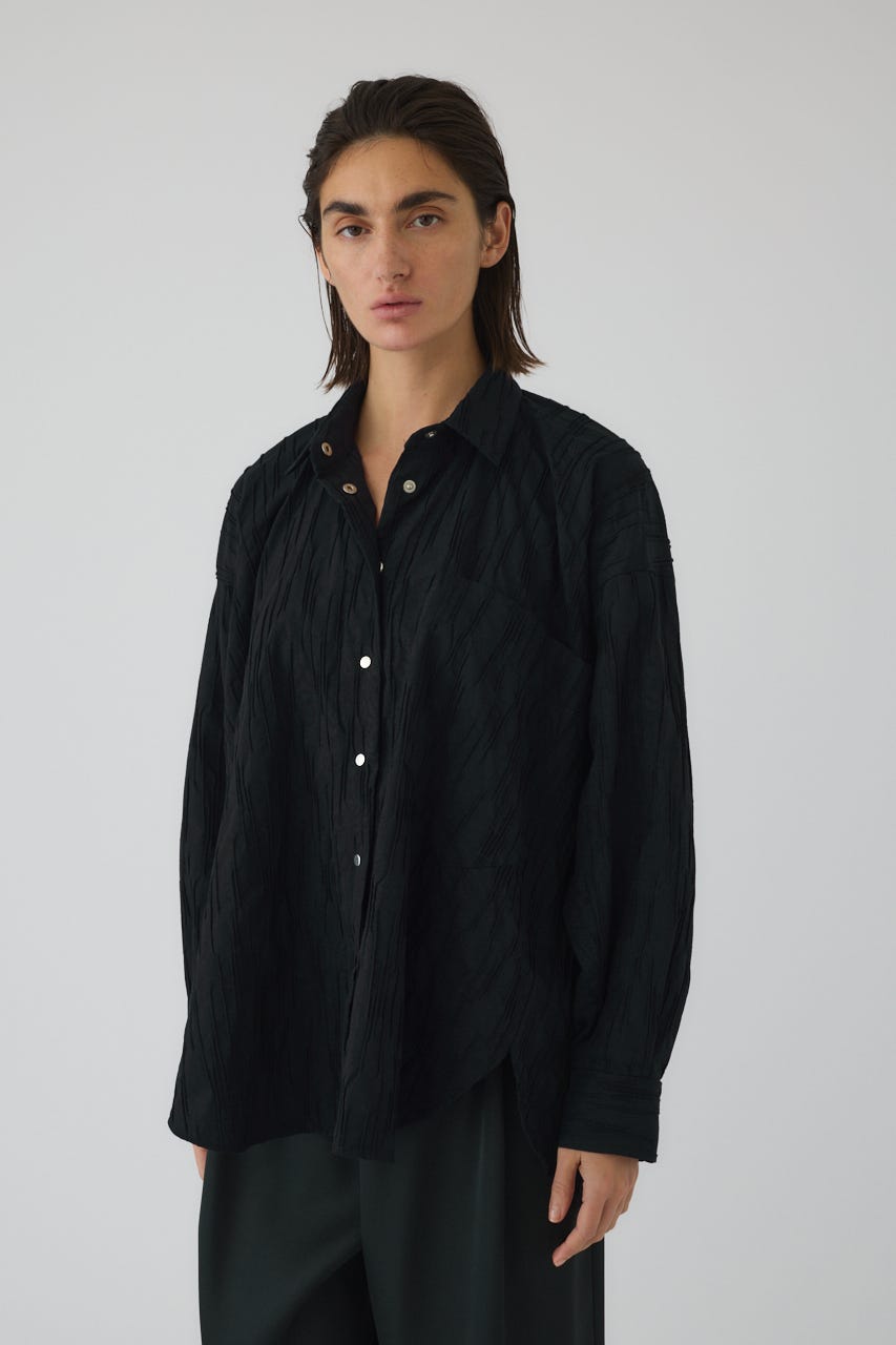 3/4 order start Tuck pleats back volume SH NVY FREE