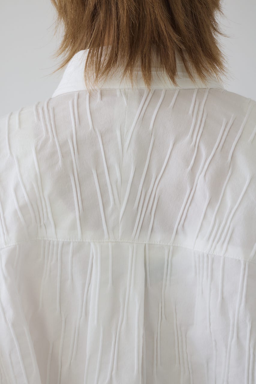 3/4 order start Tuck pleats back volume SH WHT FREE