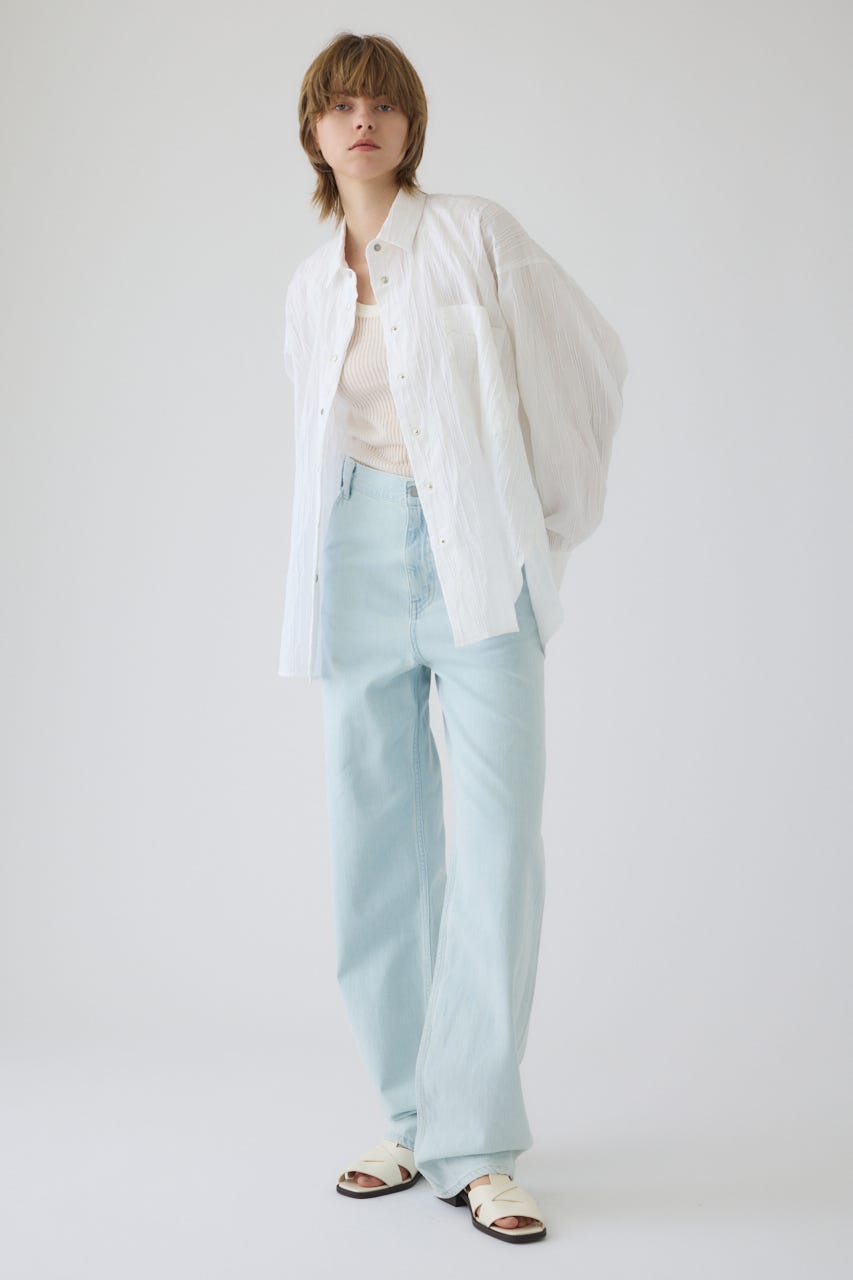 3/4 order start Tuck pleats back volume SH WHT FREE