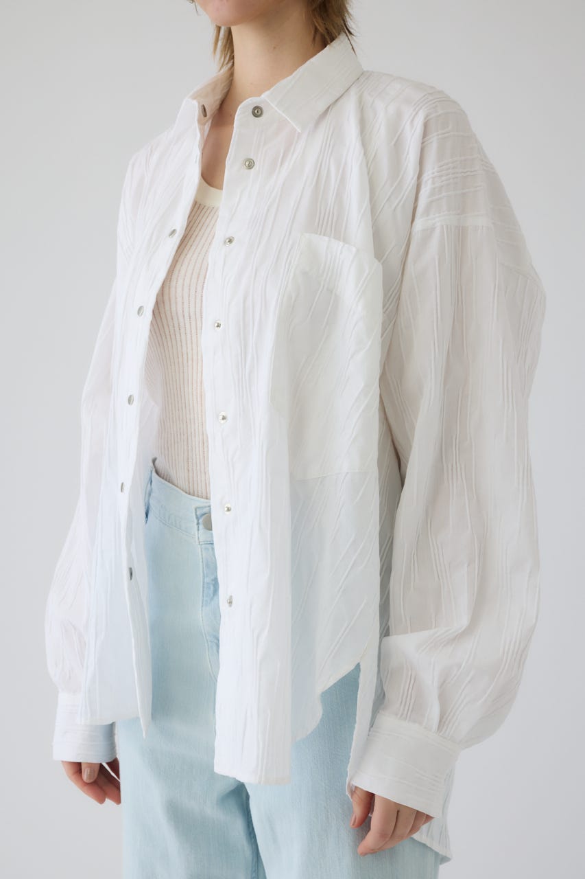 3/4 order start Tuck pleats back volume SH WHT FREE