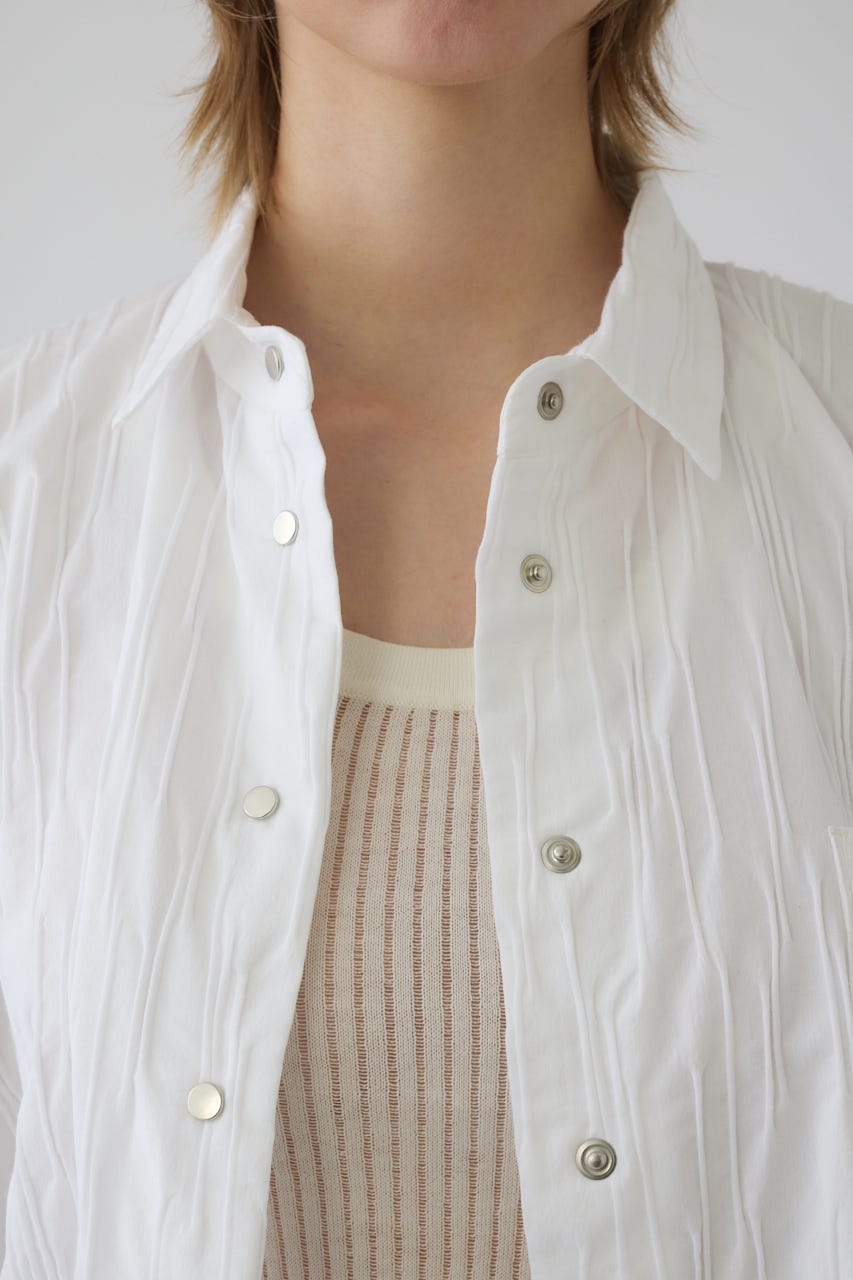 3/4 order start Tuck pleats back volume SH WHT FREE