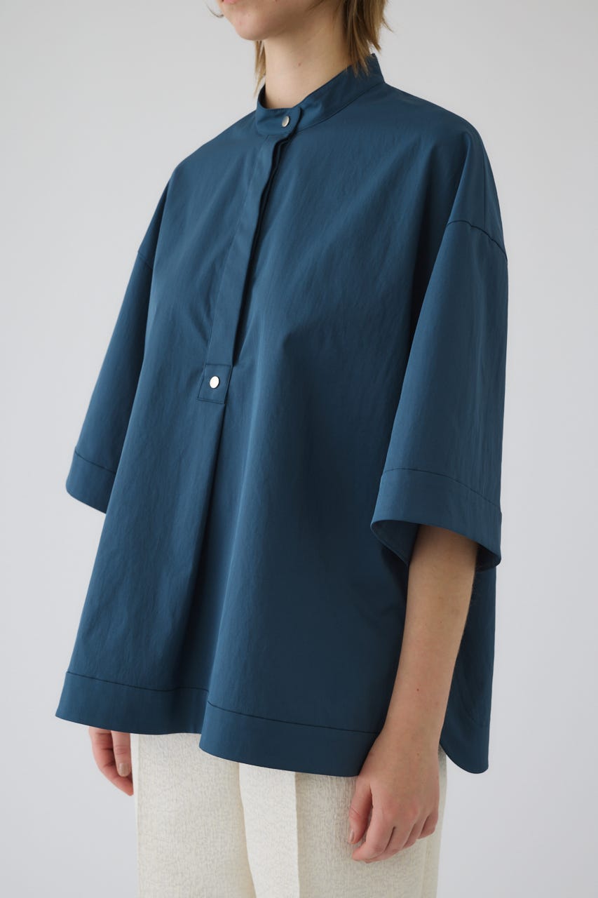 Band collar detail tops D/BLU FREE