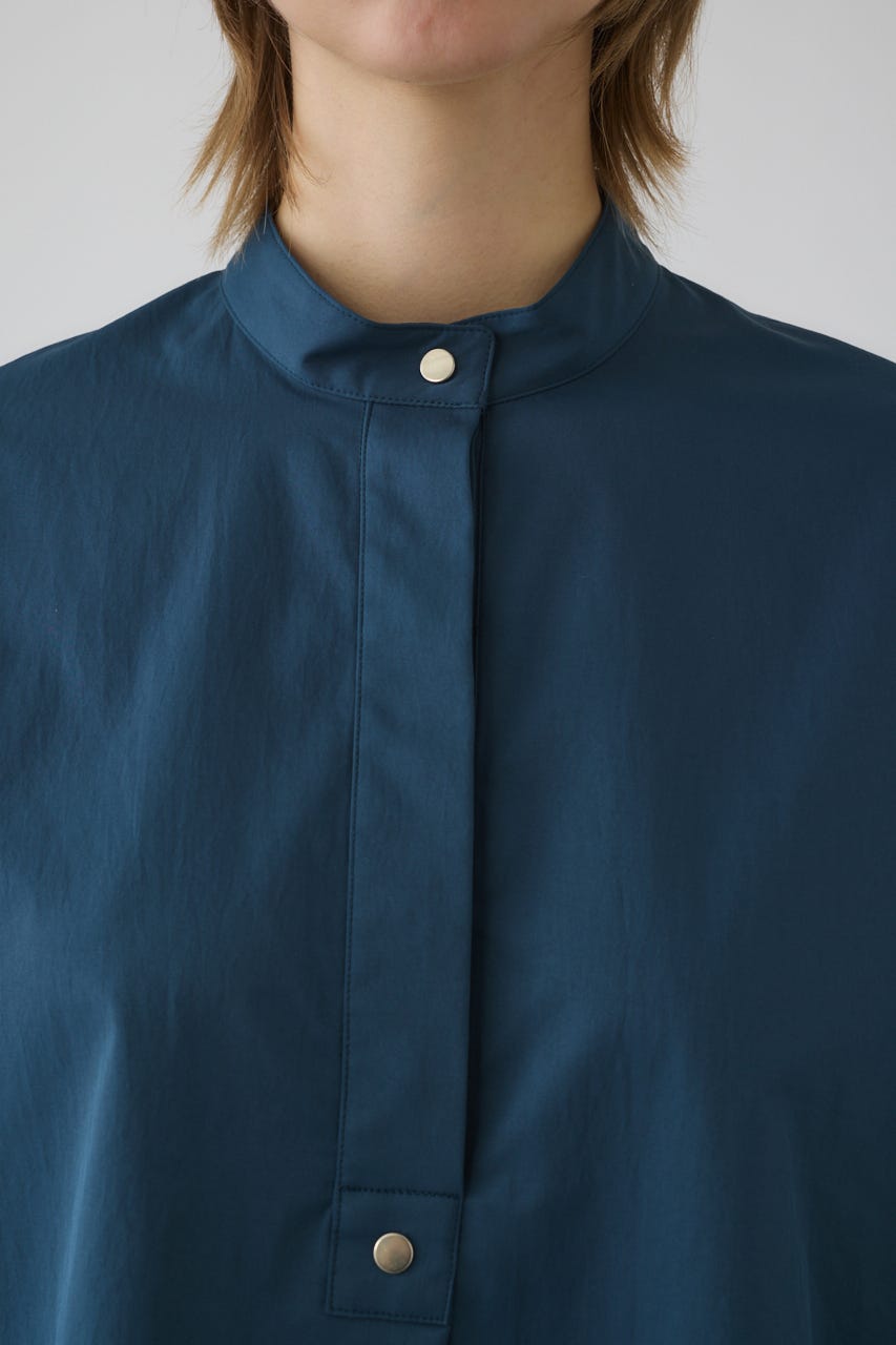 Band collar detail tops D/BLU FREE