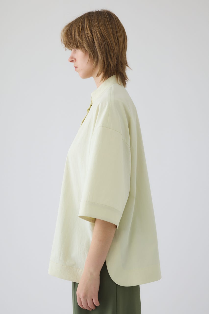 Band collar detail tops L/YEL FREE