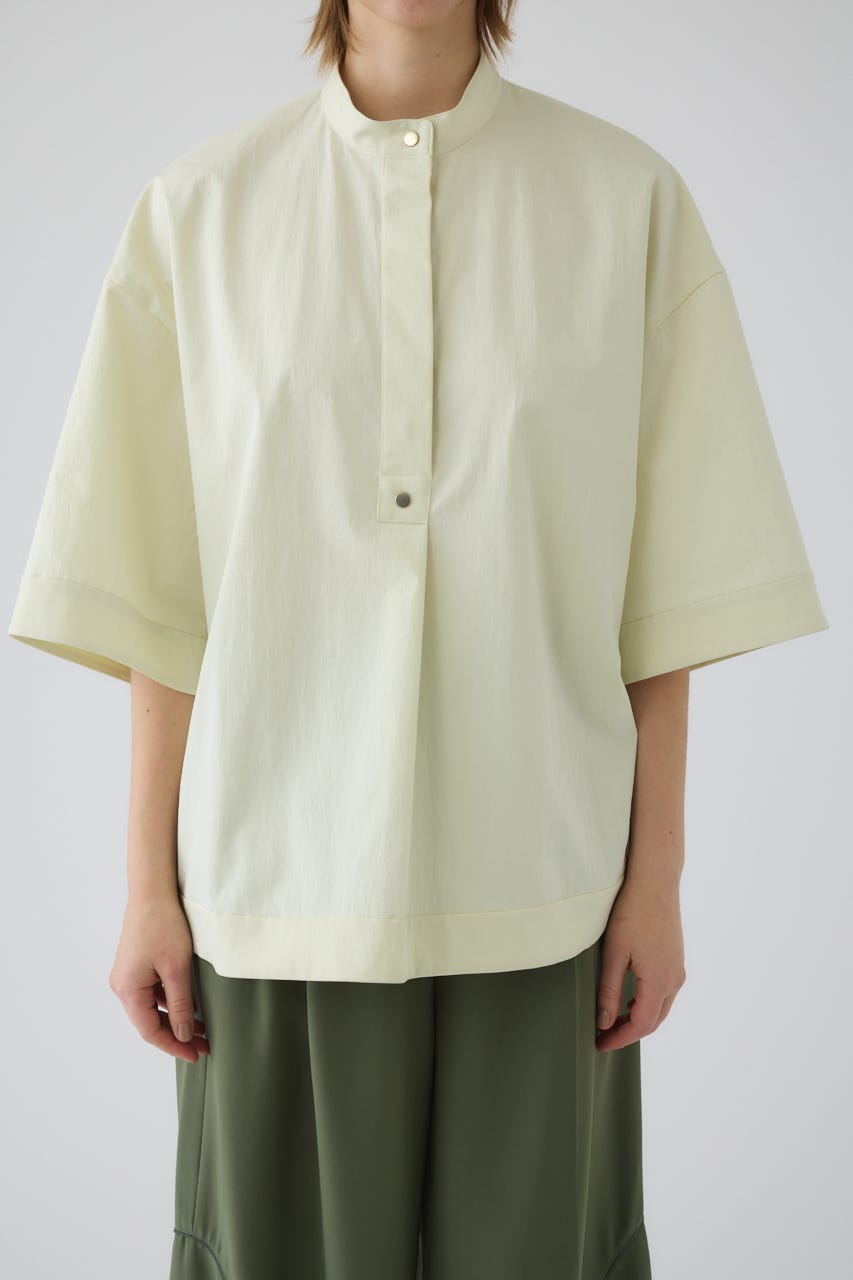 Band collar detail tops L/YEL FREE