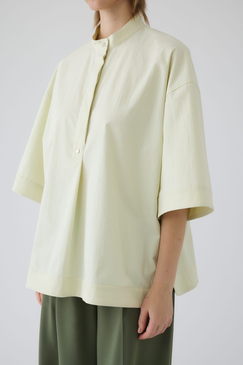 Band collar detail tops L/YEL FREE