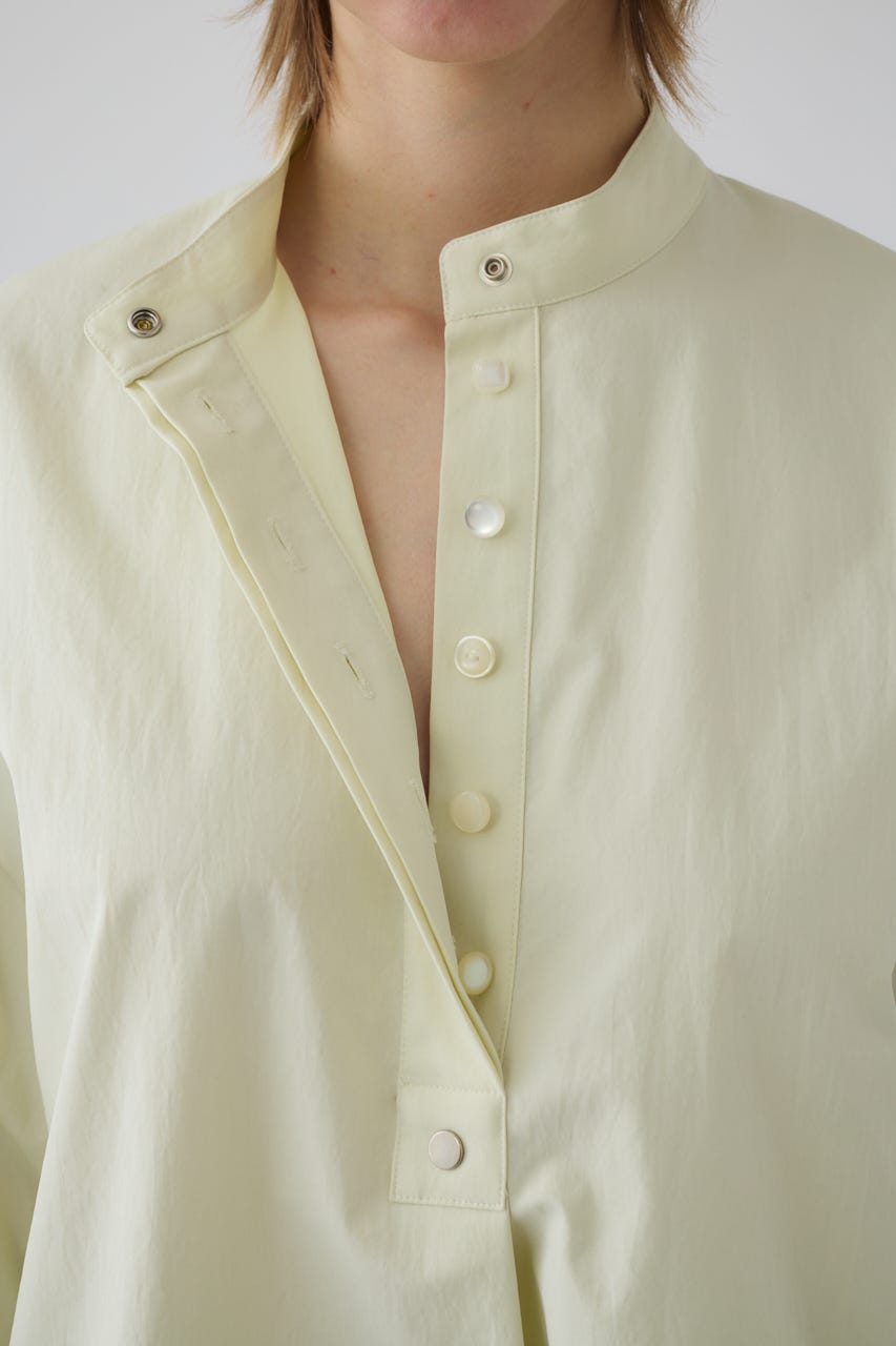 Band collar detail tops L/YEL FREE