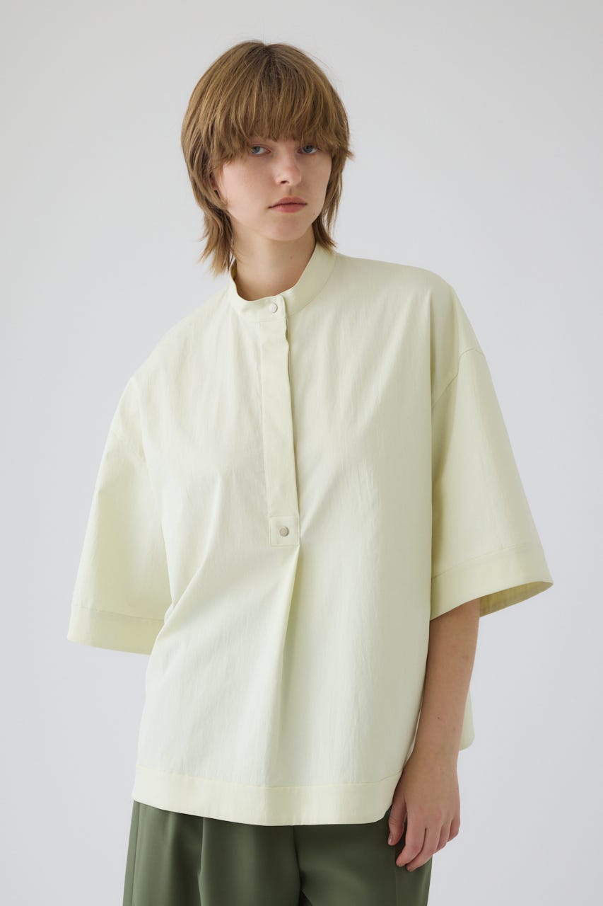 Band collar detail tops L/YEL FREE