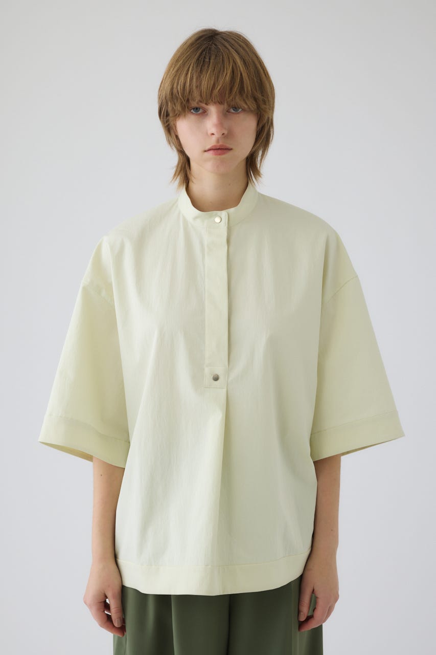 Band collar detail tops L/YEL FREE