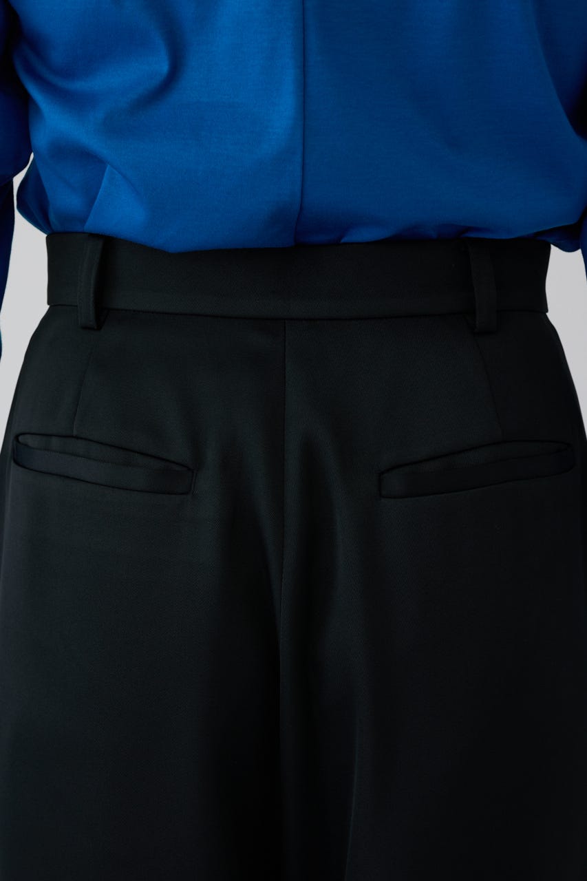 3/4 order start Hidden detail wide pants BLK 38