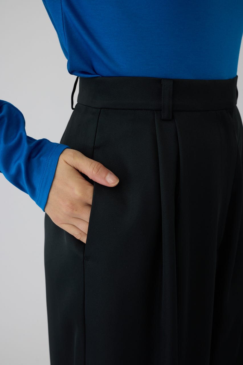 3/4 order start Hidden detail wide pants BLK 38