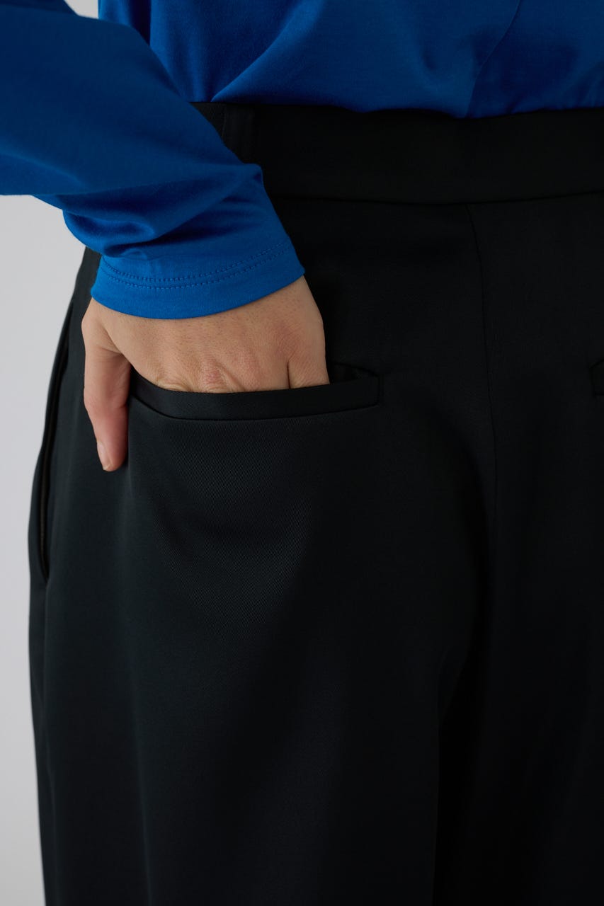 3/4 order start Hidden detail wide pants BLK 38