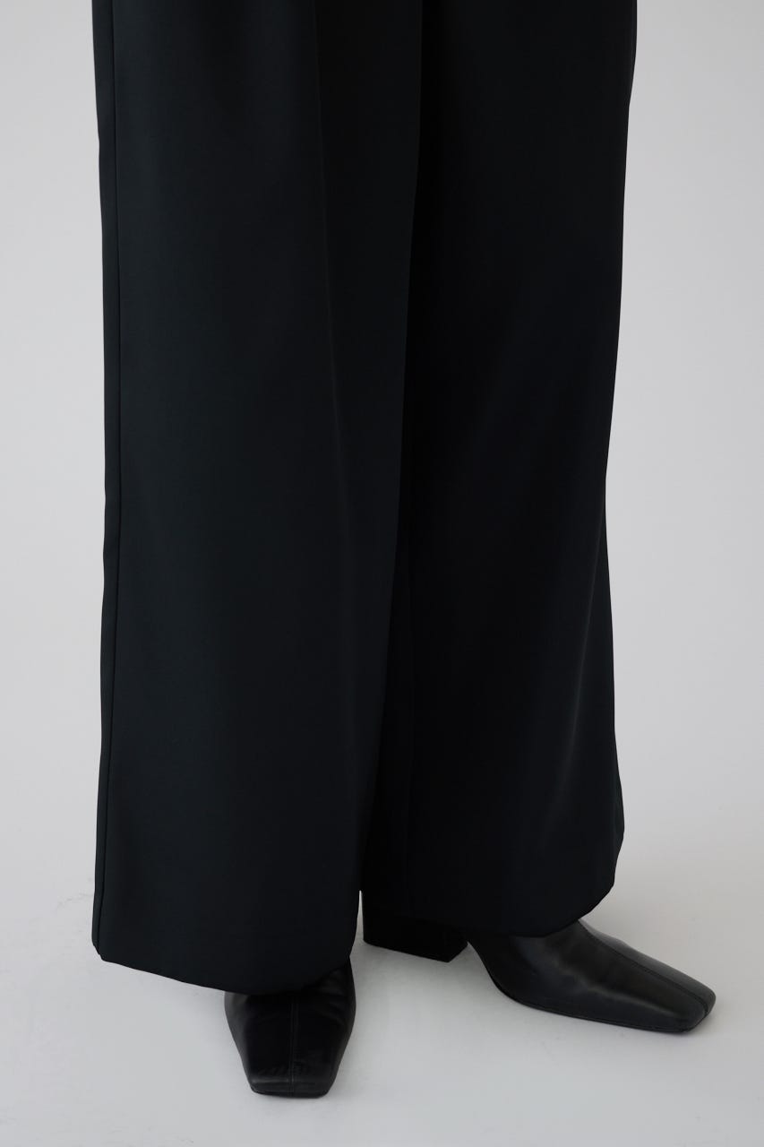 3/4 order start Hidden detail wide pants BLK 38
