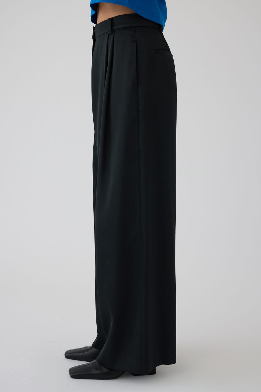 3/4 order start Hidden detail wide pants BLK 38