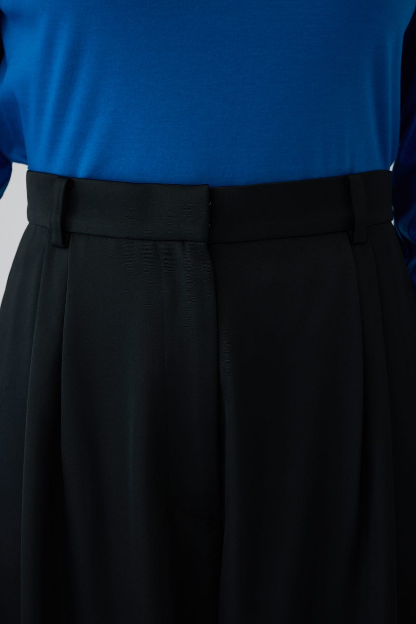 3/4 order start Hidden detail wide pants BLK 38